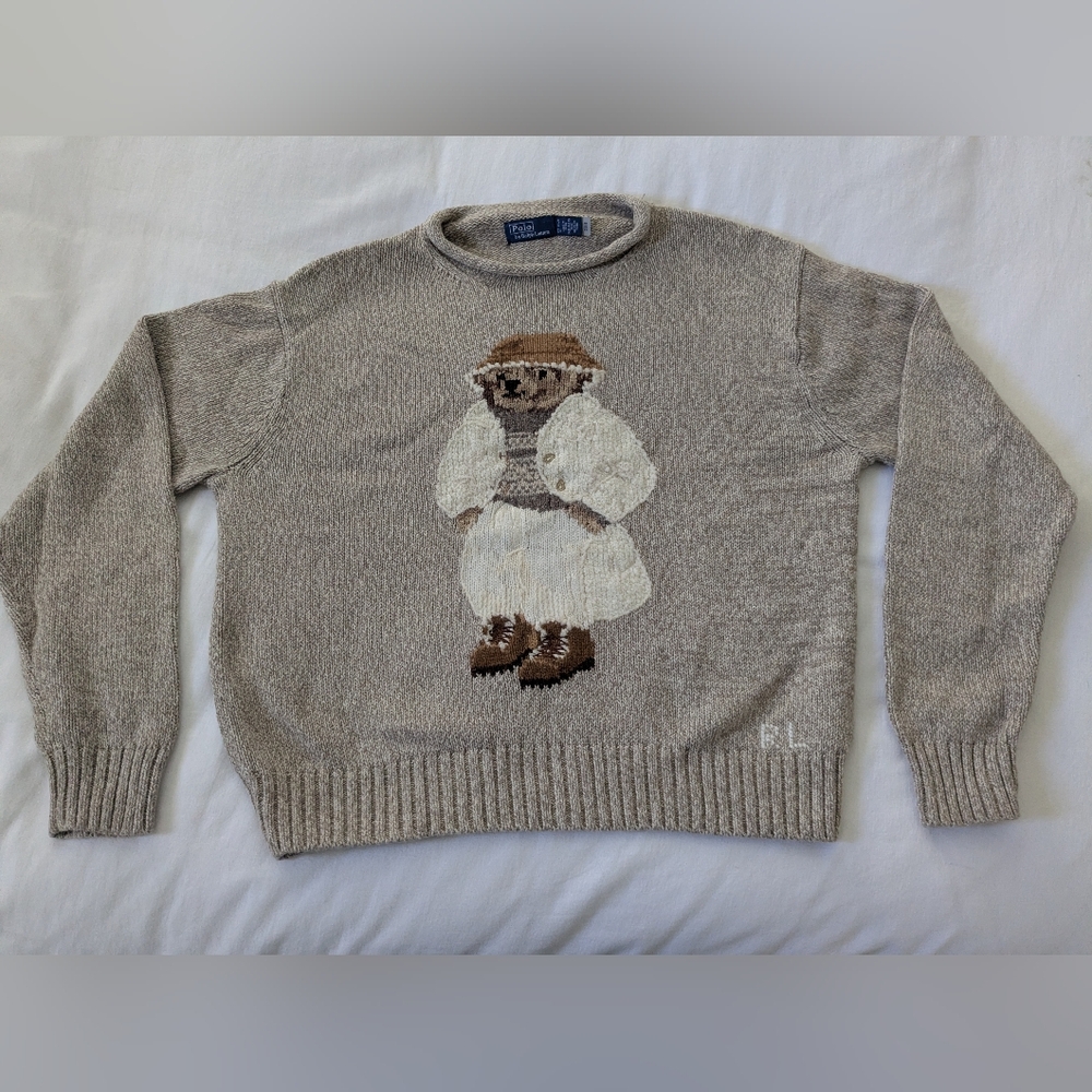 Polo Ralph Lauren Cotton Roll-Neck Sweater with Bear